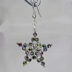Hook pierces - Silver brass - Earrings Pavo - Hook pierces - Silver brass - Laiton argenté